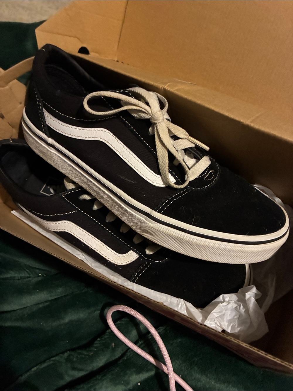 Classic Black Canvas Skate Shoes with White Stripe - Men